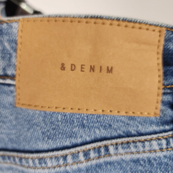 & Denim Vintage Mom Jeans Ultra High Rise Cropped Ankle Denim Jeans Size 2 - Picture 6 of 8